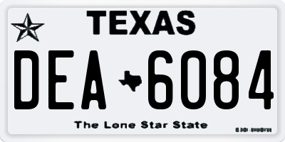 TX license plate DEA6084