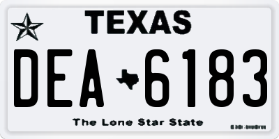 TX license plate DEA6183