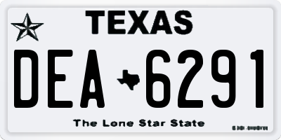 TX license plate DEA6291