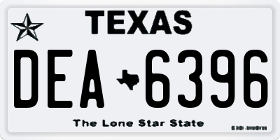 TX license plate DEA6396
