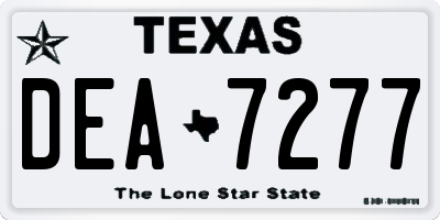 TX license plate DEA7277