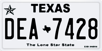 TX license plate DEA7428