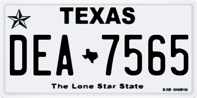 TX license plate DEA7565