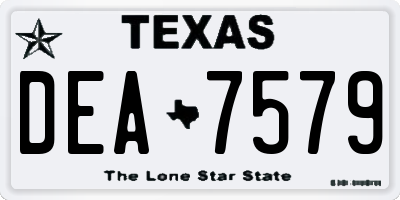TX license plate DEA7579