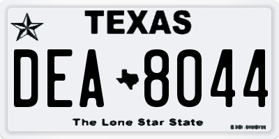 TX license plate DEA8044