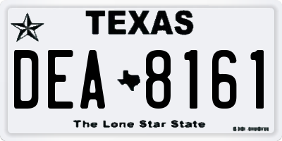 TX license plate DEA8161
