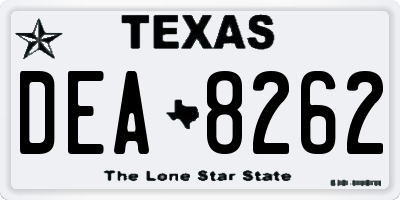 TX license plate DEA8262