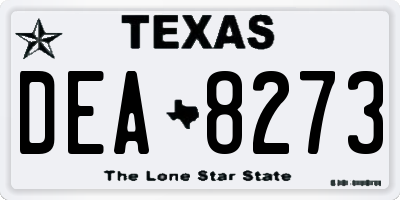TX license plate DEA8273