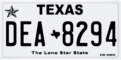 TX license plate DEA8294