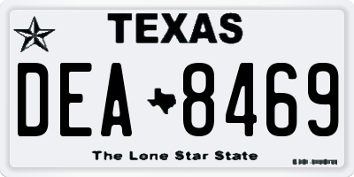 TX license plate DEA8469