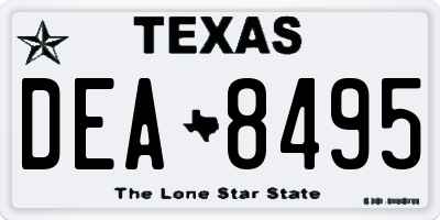 TX license plate DEA8495