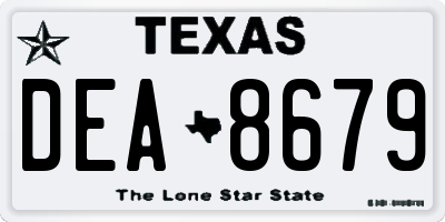 TX license plate DEA8679