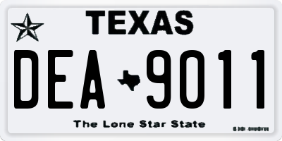 TX license plate DEA9011