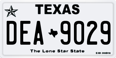TX license plate DEA9029