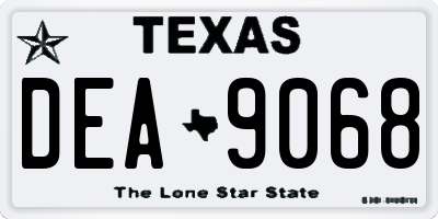 TX license plate DEA9068