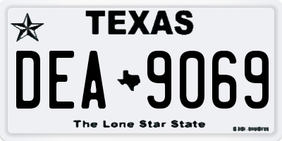 TX license plate DEA9069