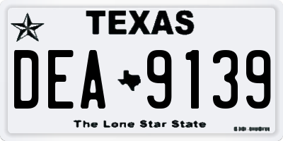 TX license plate DEA9139