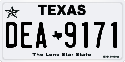 TX license plate DEA9171