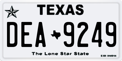 TX license plate DEA9249