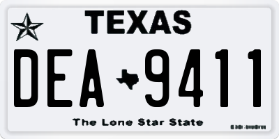 TX license plate DEA9411