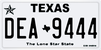 TX license plate DEA9444