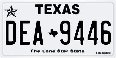 TX license plate DEA9446