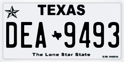 TX license plate DEA9493