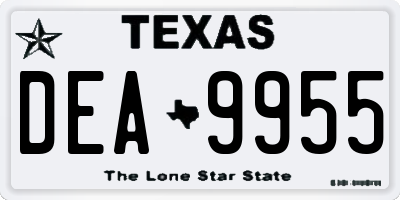 TX license plate DEA9955
