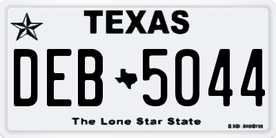 TX license plate DEB5044