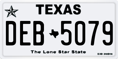 TX license plate DEB5079