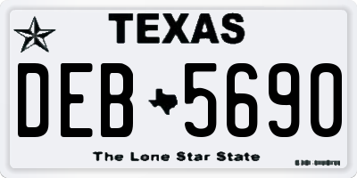 TX license plate DEB5690