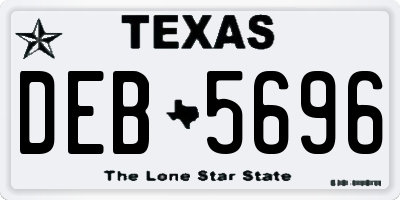 TX license plate DEB5696