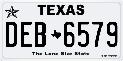 TX license plate DEB6579
