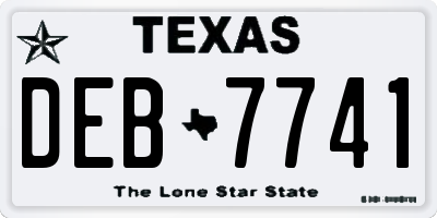TX license plate DEB7741