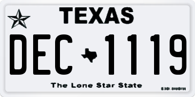 TX license plate DEC1119