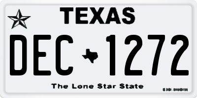 TX license plate DEC1272
