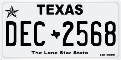 TX license plate DEC2568