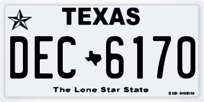 TX license plate DEC6170