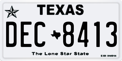 TX license plate DEC8413