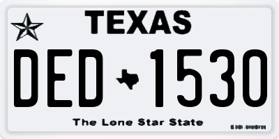 TX license plate DED1530