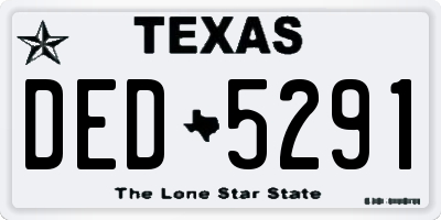 TX license plate DED5291