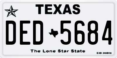 TX license plate DED5684