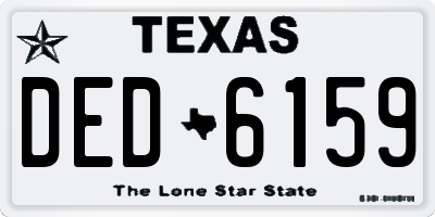 TX license plate DED6159