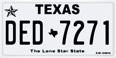 TX license plate DED7271
