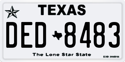 TX license plate DED8483