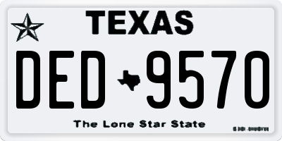 TX license plate DED9570