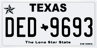 TX license plate DED9693