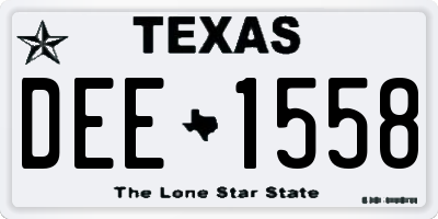 TX license plate DEE1558
