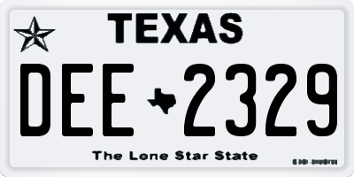 TX license plate DEE2329
