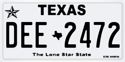 TX license plate DEE2472
